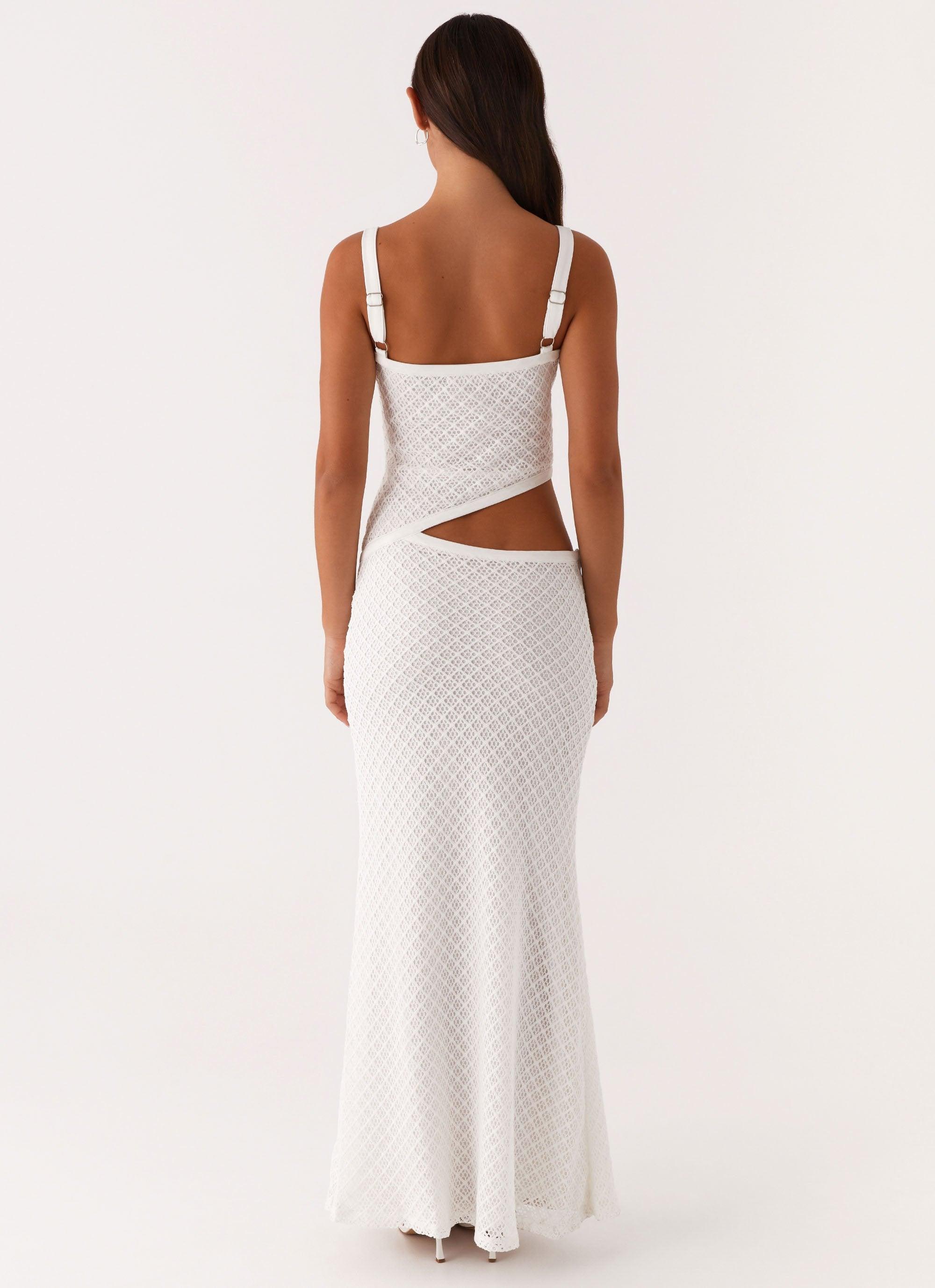 Jocelyn Maxi Dress - White Crochet Product Image