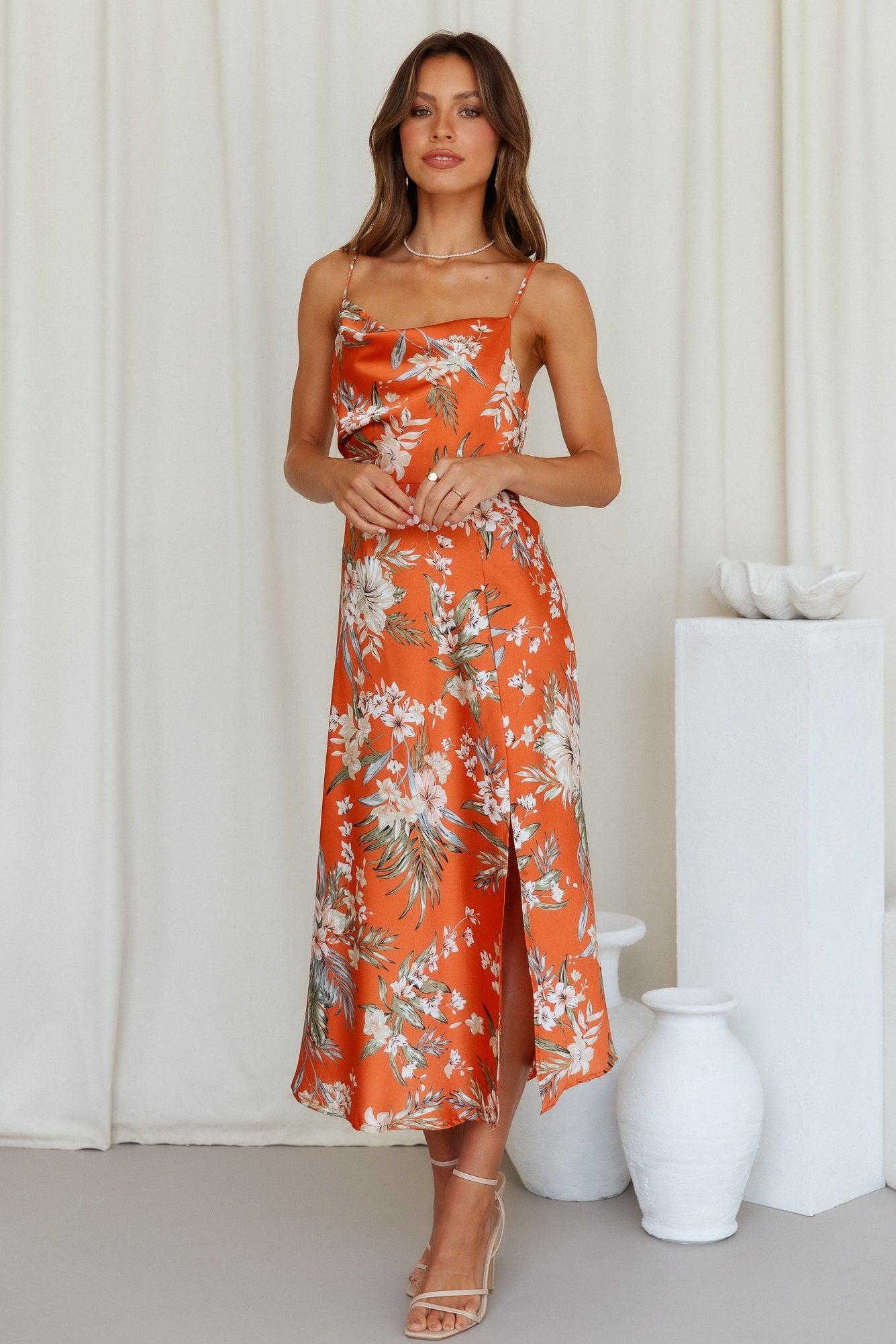 Heart In The Sun Midi Dress Orange product image