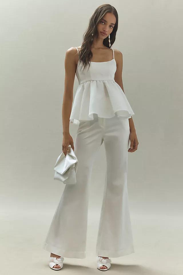 BHLDN Satin Flared Pants Product Image