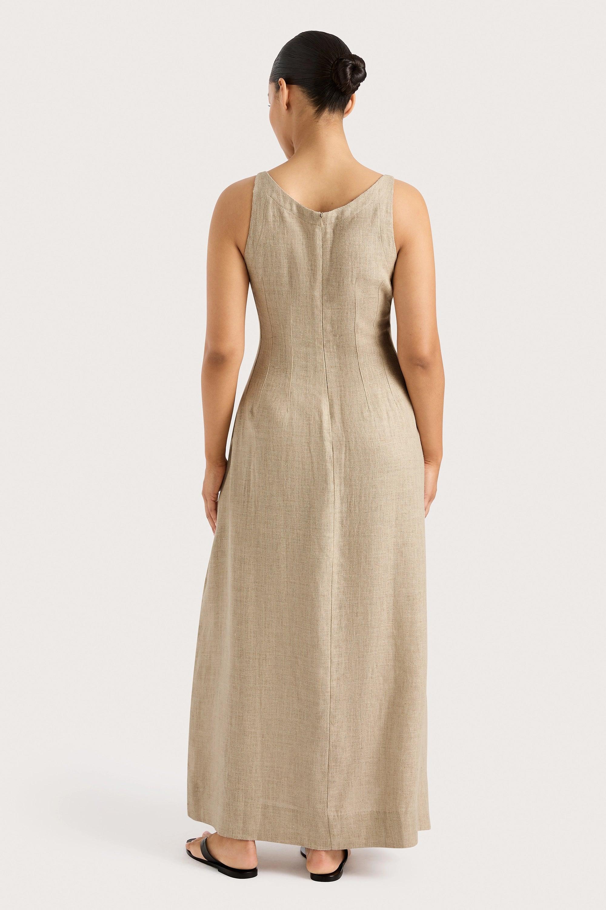 Sanne Midi Dress Oatmeal Product Image