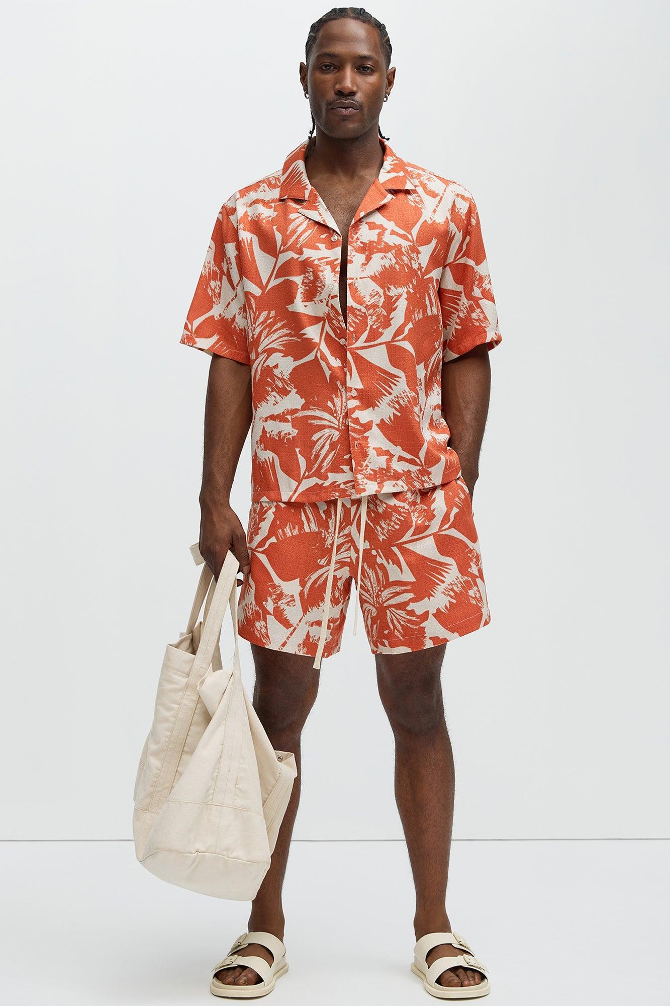 Tropical Storm Shirt - Orange/combo Product Image