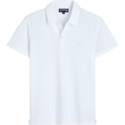 Mens Organic Cotton Terry Polo Shirt Product Image