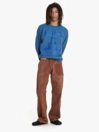 JW ANDERSON X QUEER SWEATSHIRT WITH TEXT PRINT in blue | JW Anderson US  Product Image