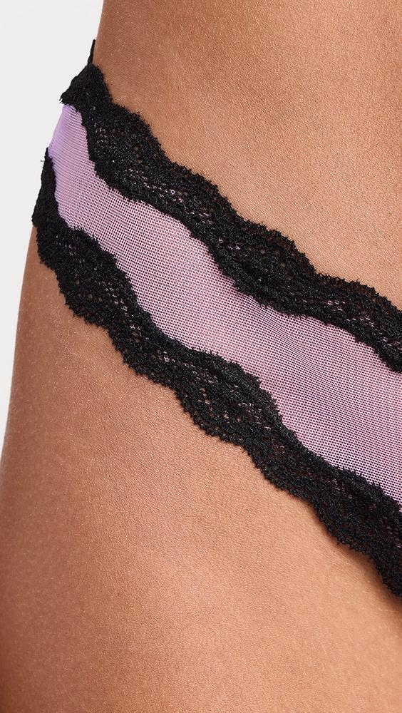 Fleur du Mal Sheer Tulle Thong | Shopbop Product Image