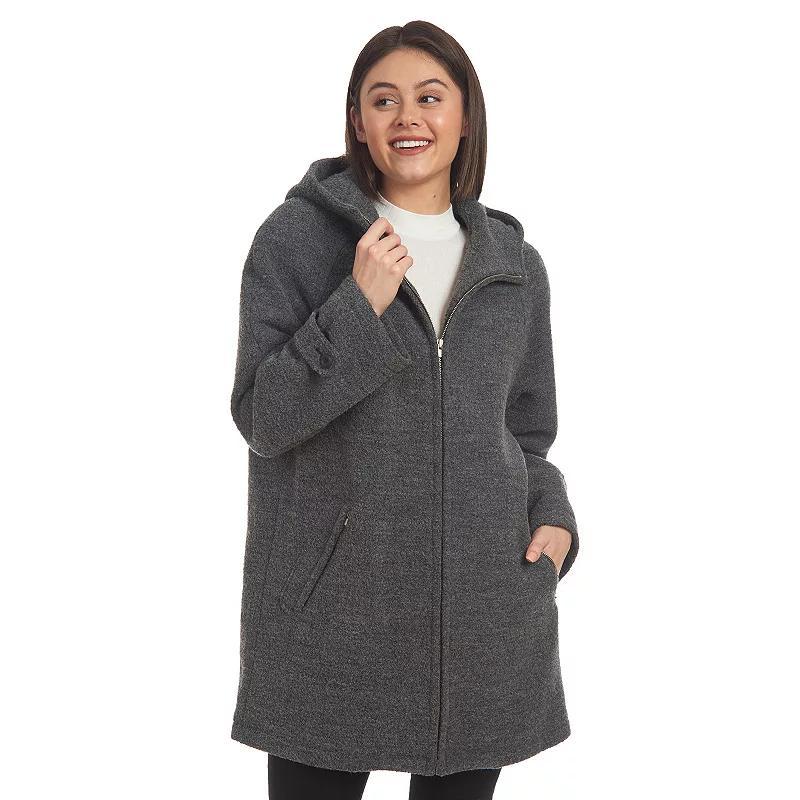 Womens Fleet Street Classic Wool-Blend Hooded Coat Product Image