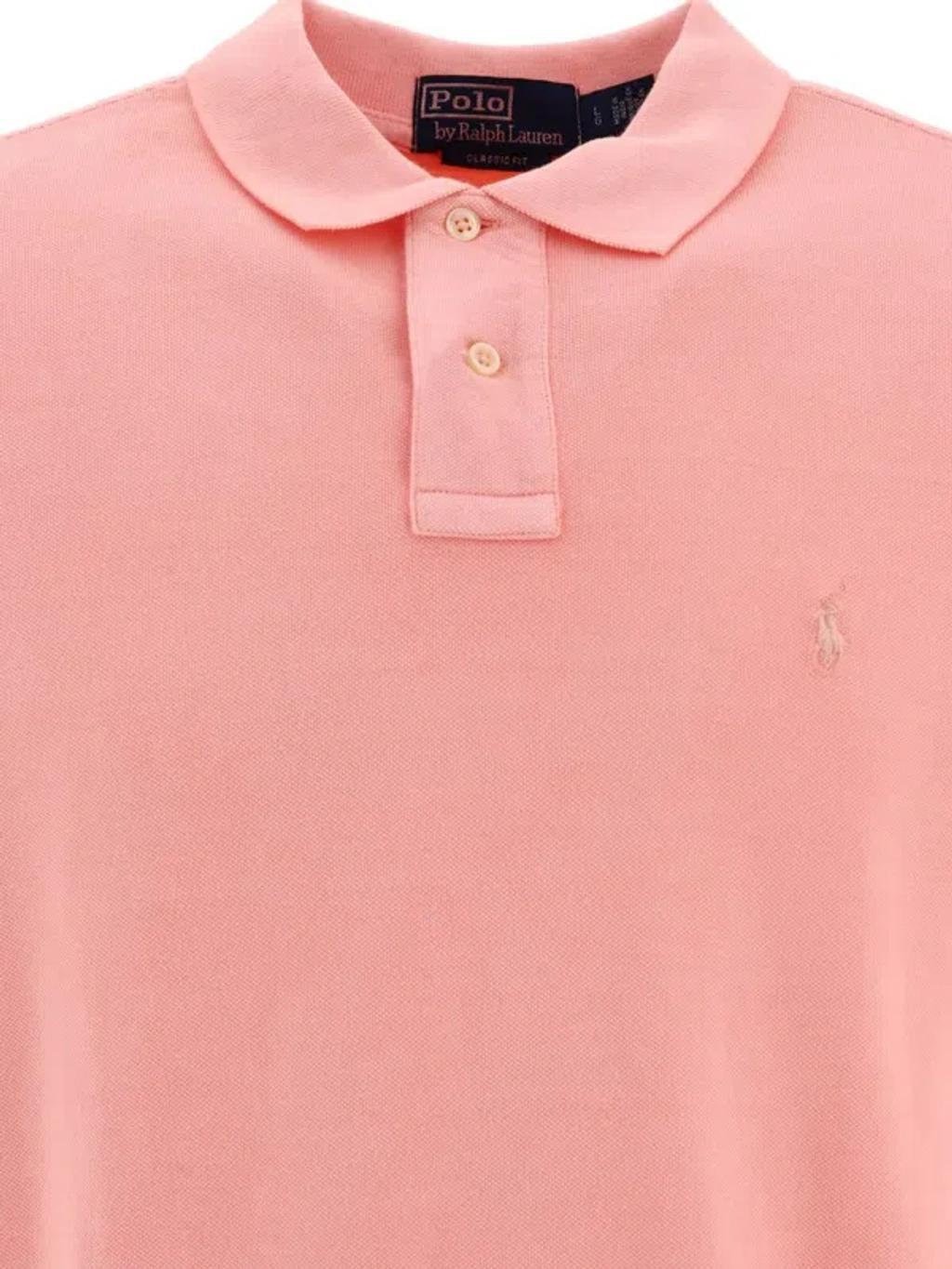 Polo Pony Embroidered Polo Shirt In Pink Product Image