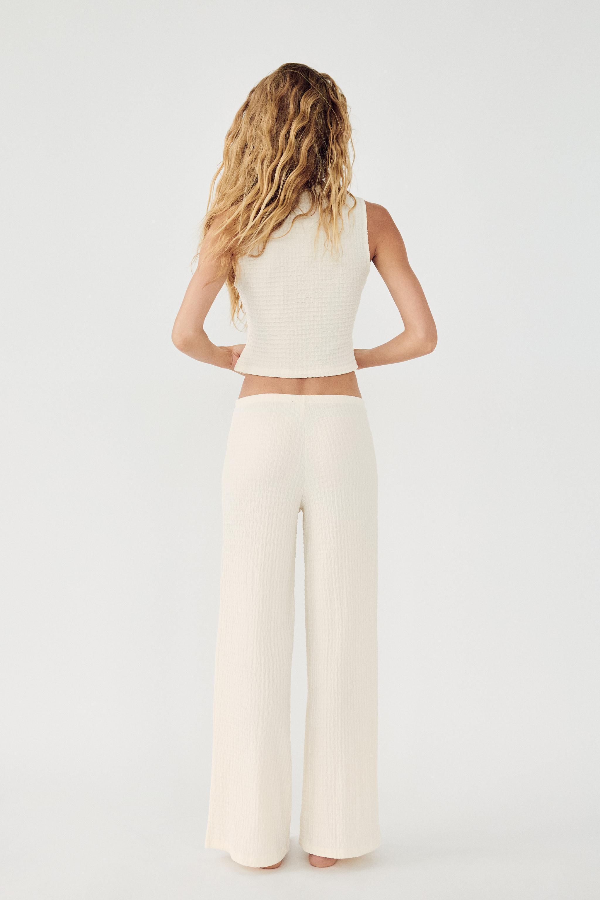 TEXTURED STRAIGHT LEG PANTS Product Image