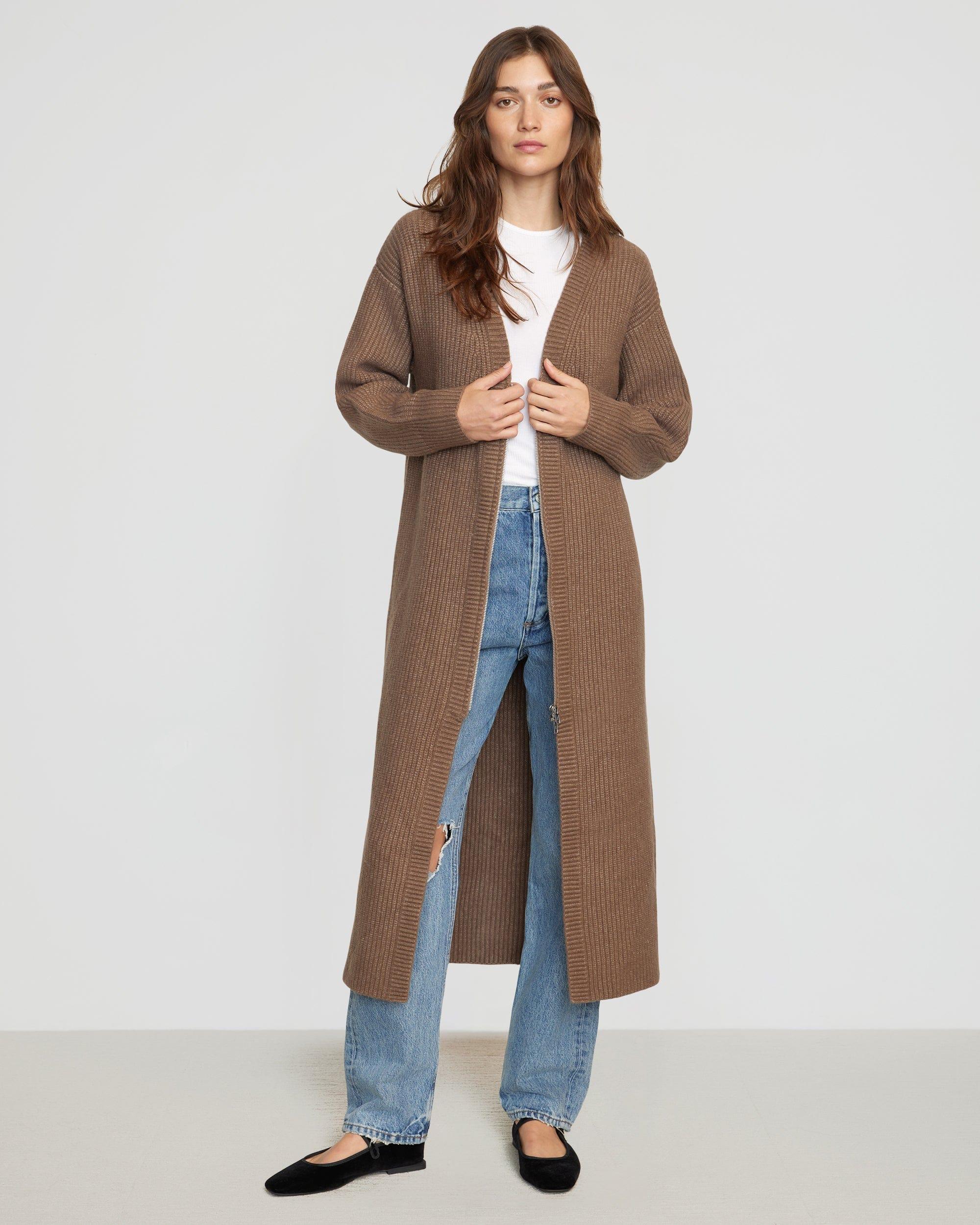 Alma Oversized Two-Way Zip Cardigan Product Image