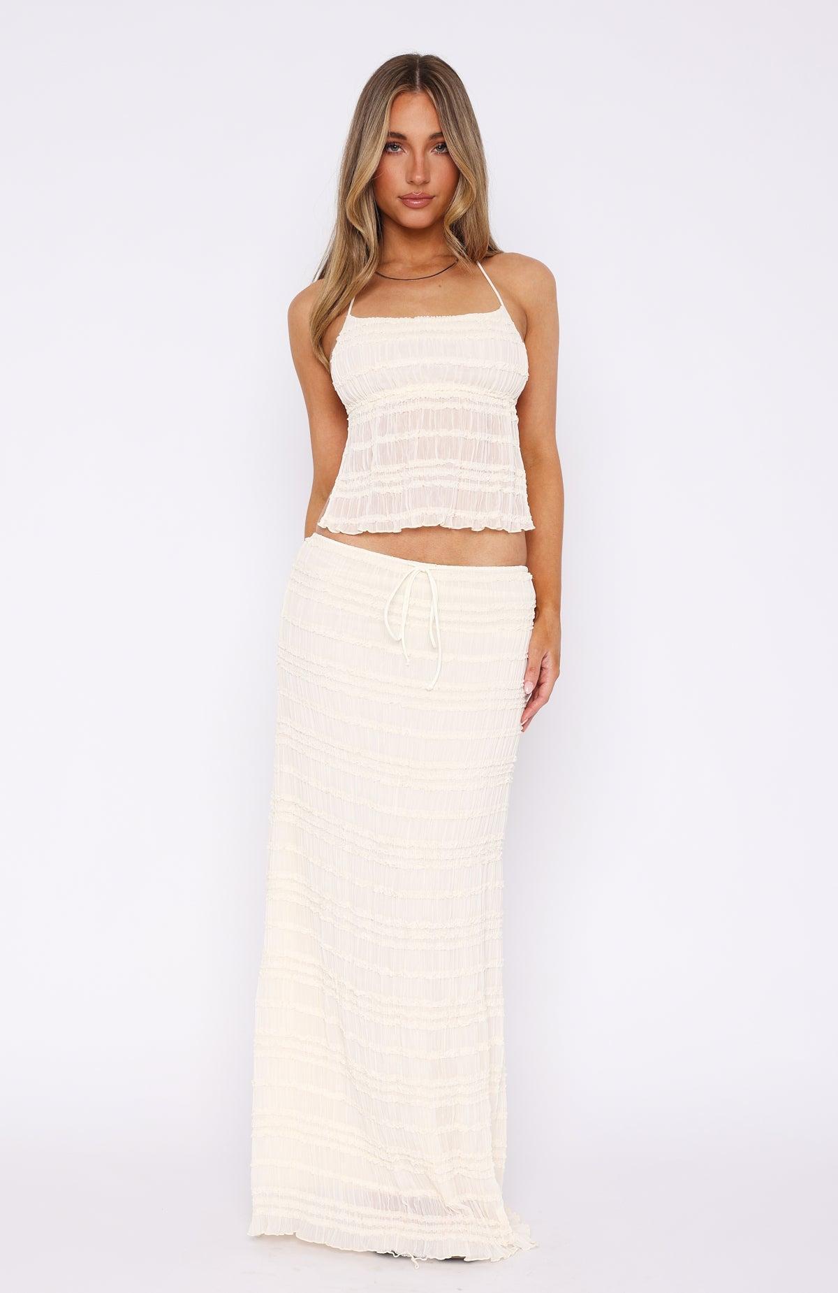 Hold Out Maxi Skirt Cream Product Image