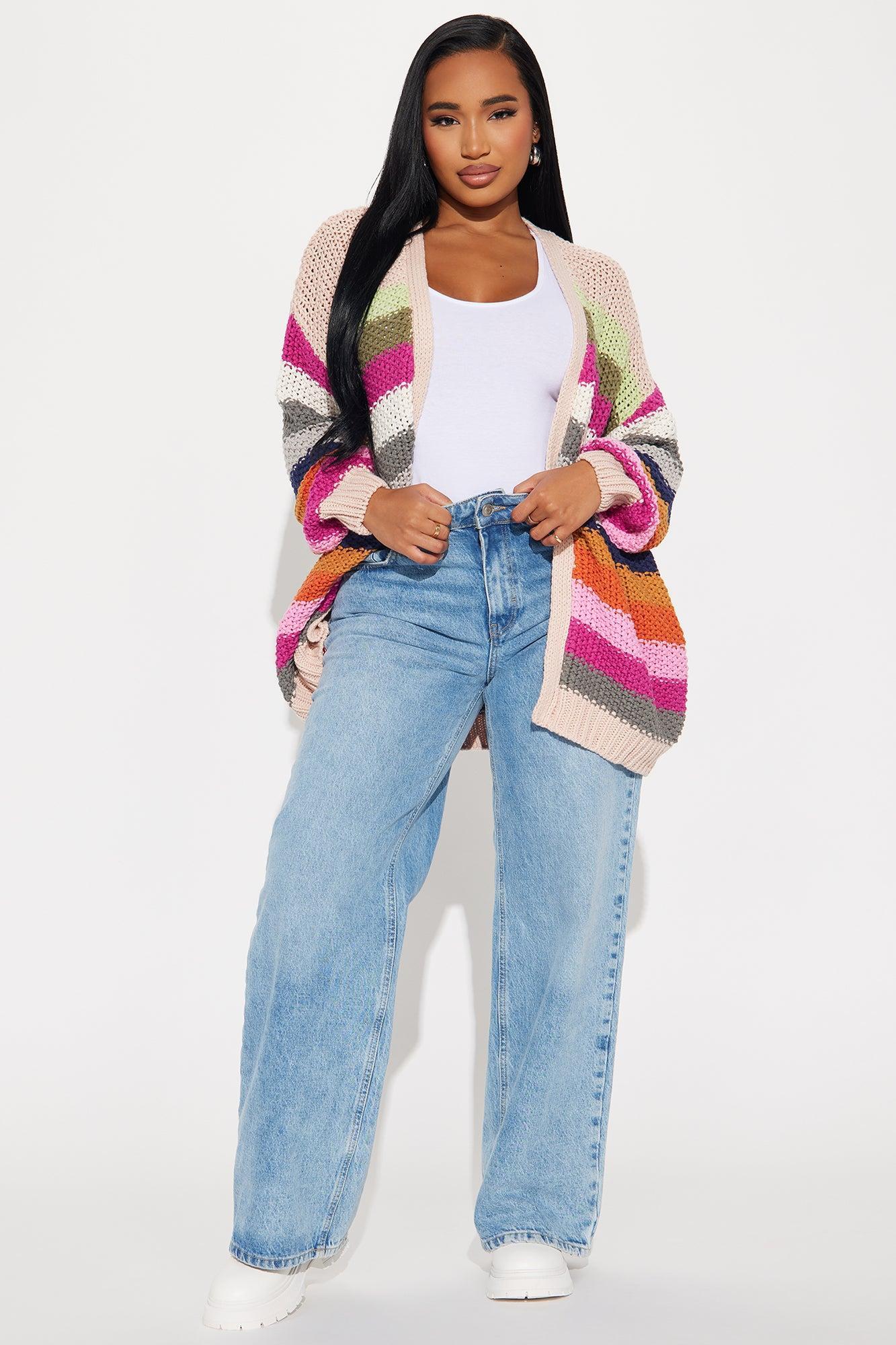 Maximalist Striped Cardigan - Multi Color Product Image