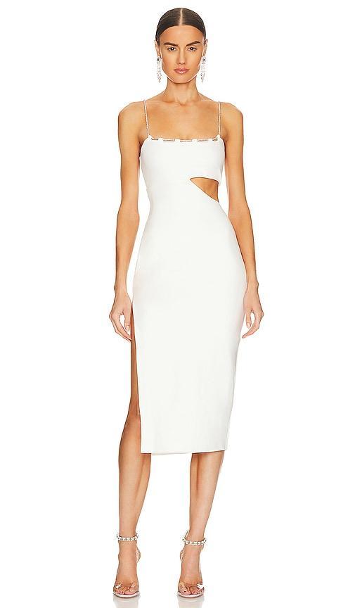 Lovers and Friends Charlotte Midi Dress in White Product Image