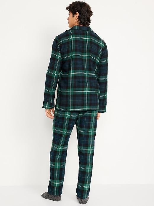 Printed Flannel Pajama Set Product Image