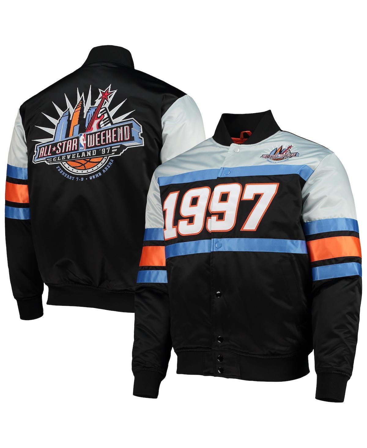 Mens Mitchell & Ness Black Hardwood Classics 1997 Nba All-Star Weekend Satin Full-Button Jacket Product Image