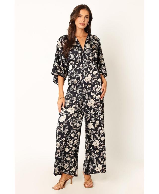 Womens Sasha Jumpsuit Black floral Product Image