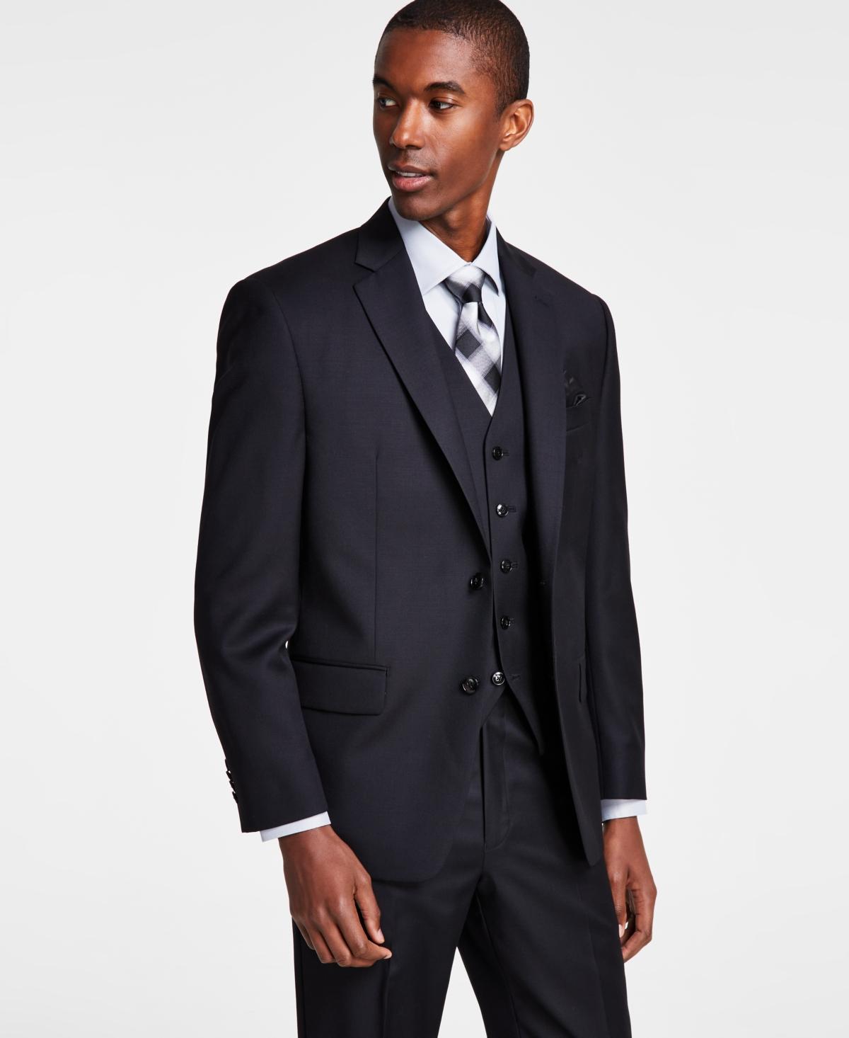 Michael Kors Mens Classic-Fit Wool Stretch Solid Suit Jacket Product Image