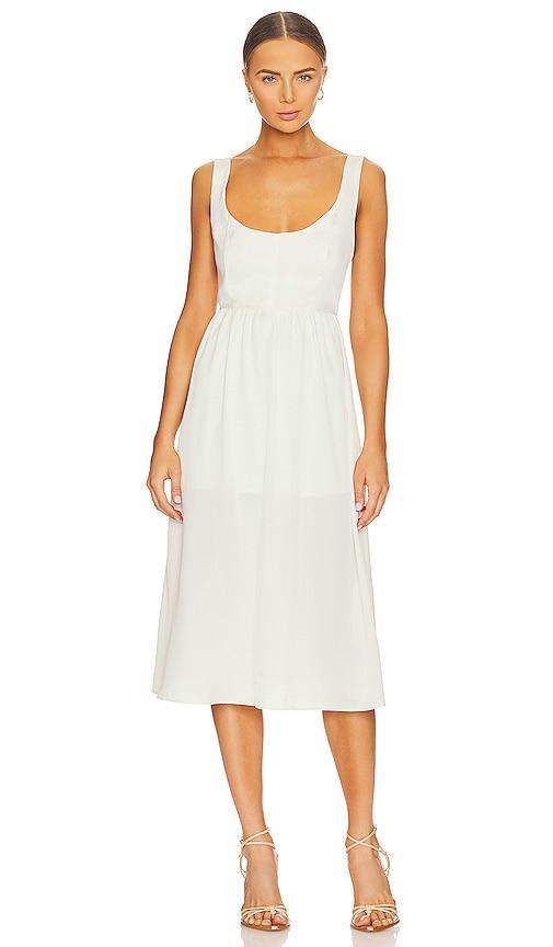 WeWoreWhat Corset Midi Dress in White. Product Image