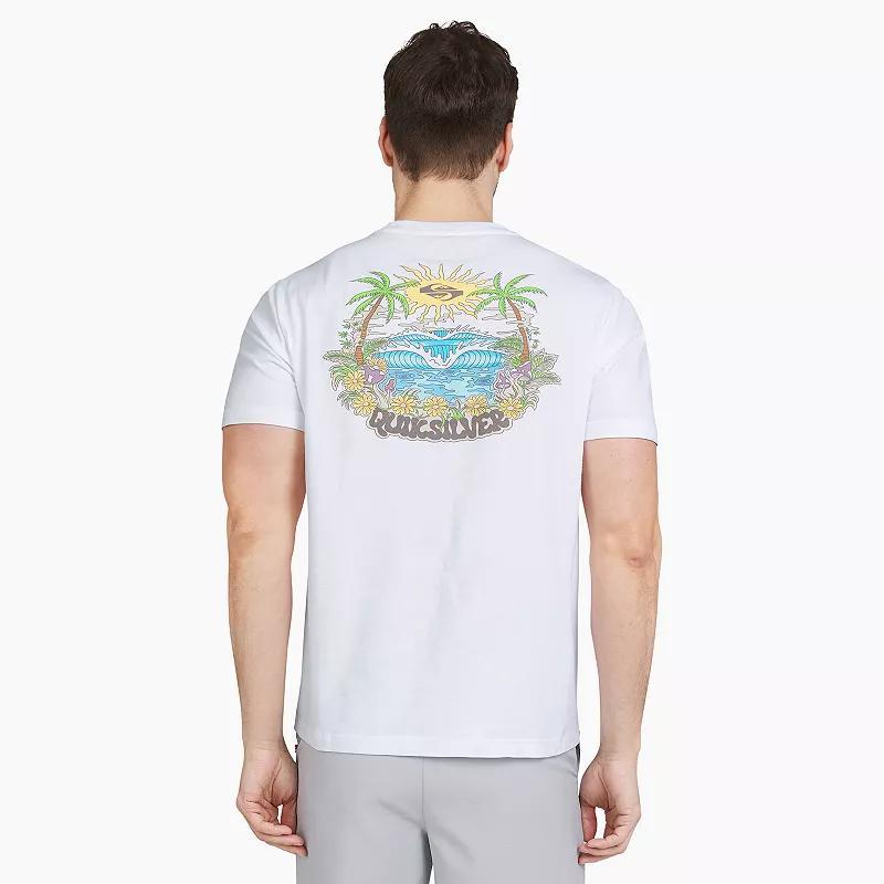 Mens Quiksilver Graphic Tee Blue Blazer Product Image