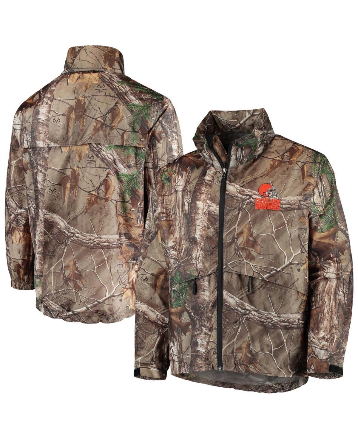 Men's Dunbrooke Realtree Camo Cleveland Browns Circle Sportsman Waterproof Packable Full-Zip Jacket Product Image