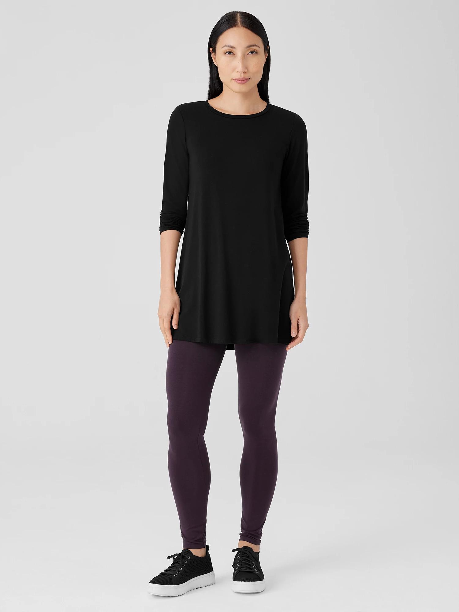 EILEEN FISHER Stretch Jersey Knit Leggingsfemale product image