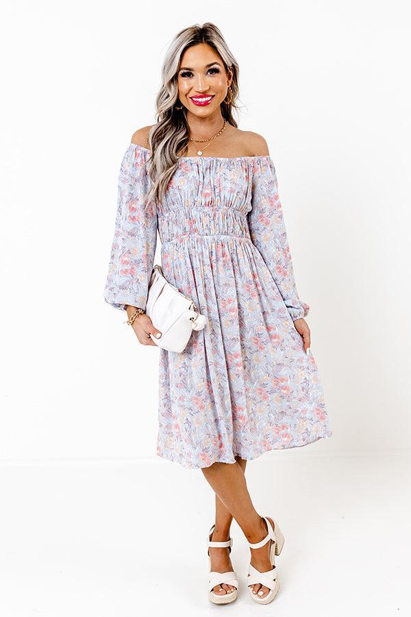 Fresh Blossoms Off Shoulder Dress Product Image