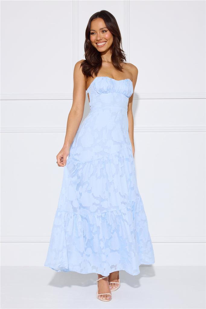 My Best Strapless Maxi Dress Blue Product Image