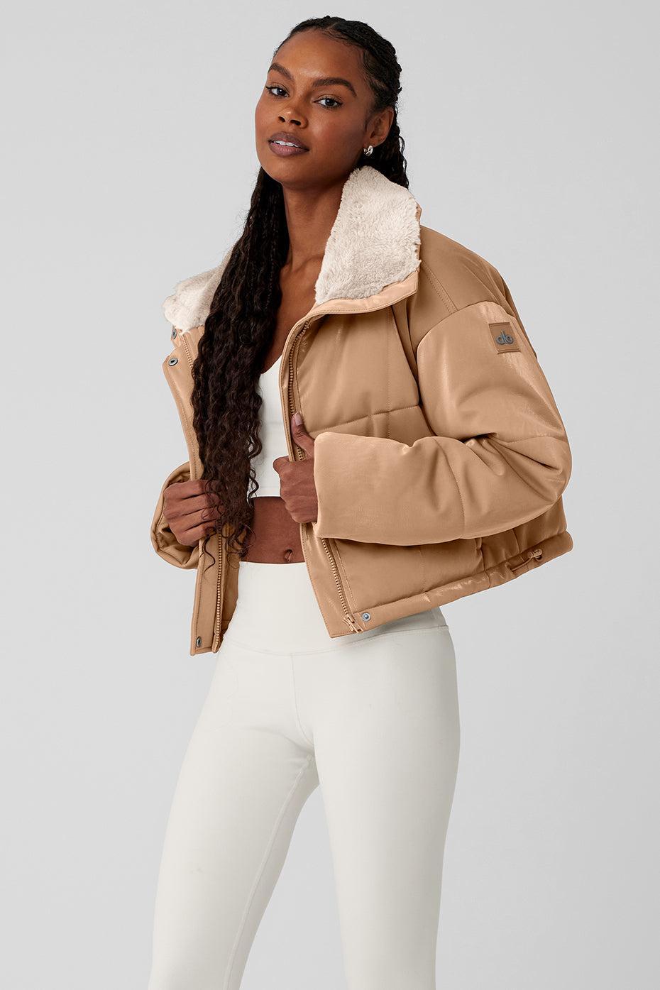 Orion Cropped Puffer - Toasted Almond Product Image