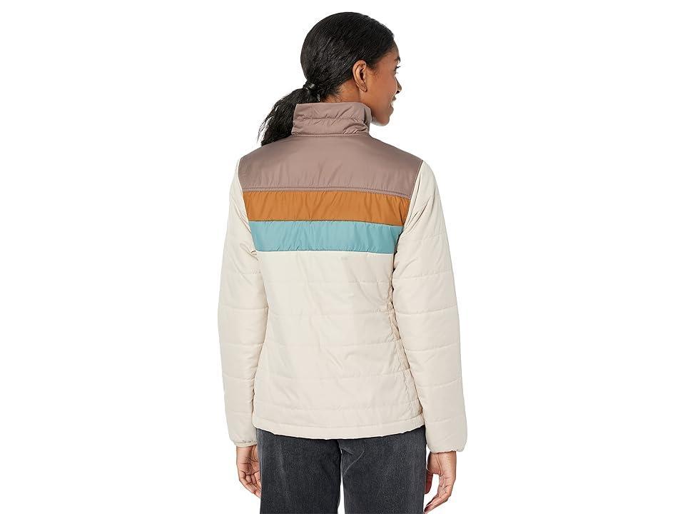 L.L.Bean Petite Mountain Classic Puffer Jacket Color-Block (Marine Blue/Natural) Women's Coat Product Image