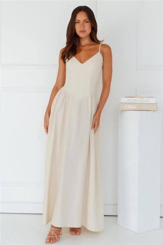 Zephy Maxi Dress Sand Product Image