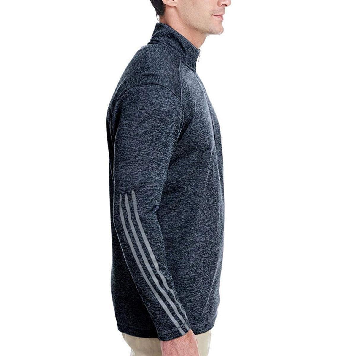 adidas Men's Brushed Terry Heathered Quarter-Zip Pullover Product Image