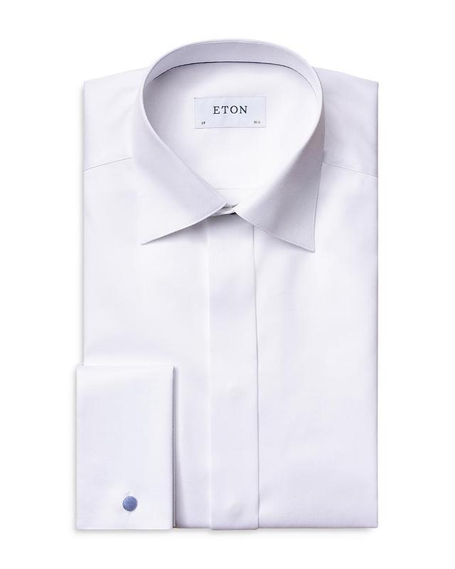 Mens Slim-Fit Fly Front Twill Tuxedo Shirt Product Image