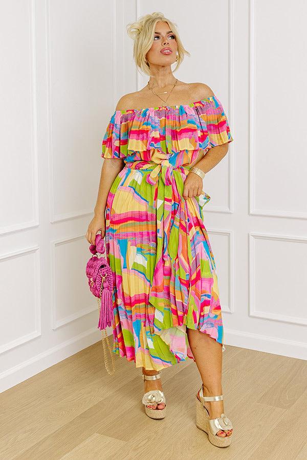 Antigua Vacay Pleated Midi Curves Product Image