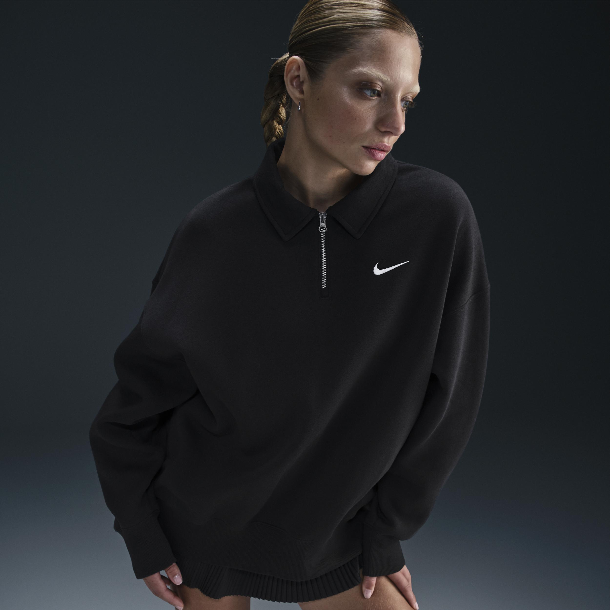 Women's Nike Sportswear Phoenix Fleece Oversized 1/4-Zip Polo Product Image