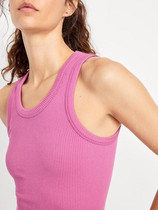 Fitted Seamless Ribbed Tank Top Product Image