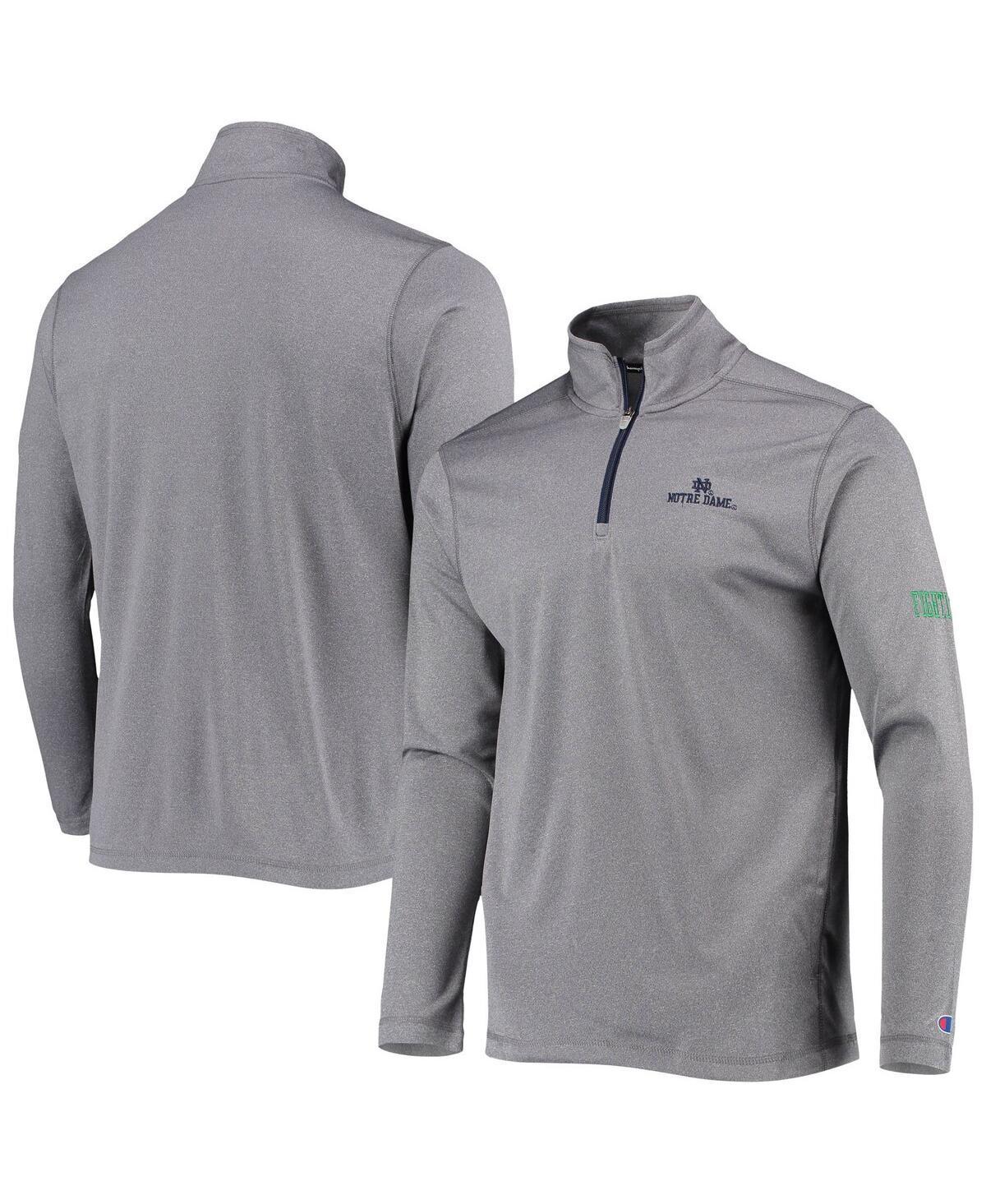 Mens Champion Gray Notre Dame Fighting Irish Victory Quarter-Zip Jacket Product Image