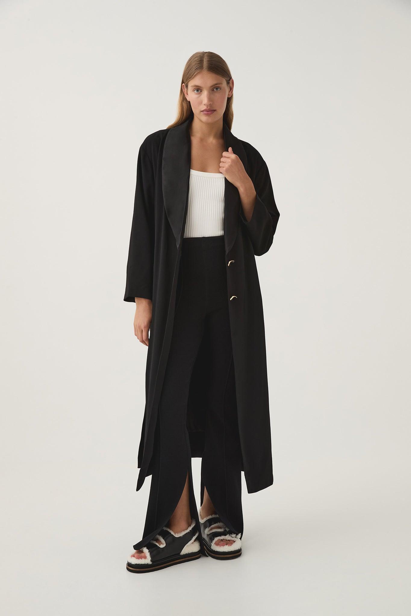 Kara Long Line Crepe Coat Product Image