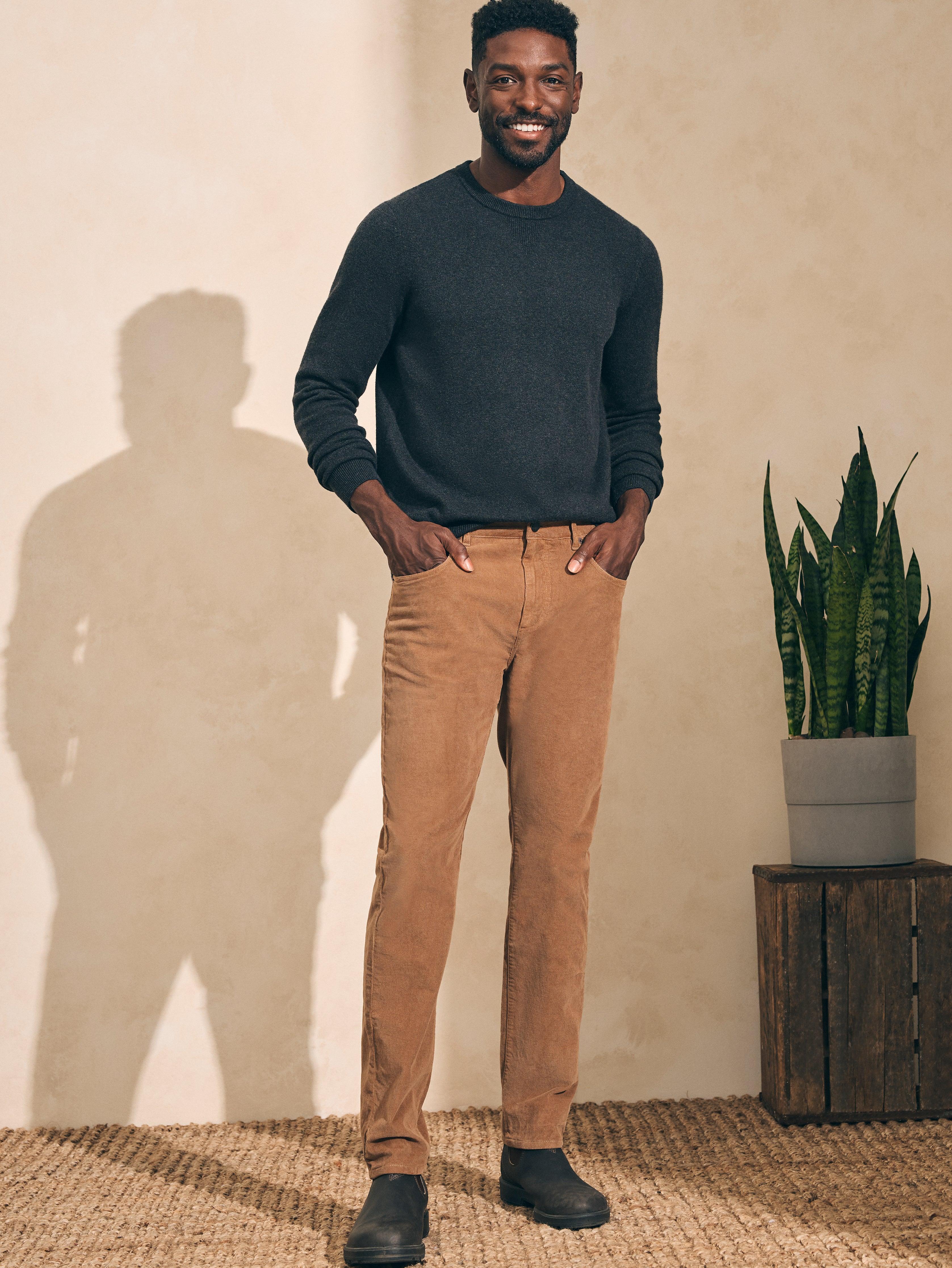 Stretch Corduroy 5-Pocket Pant (30" Inseam) - Raw Umber Male Product Image