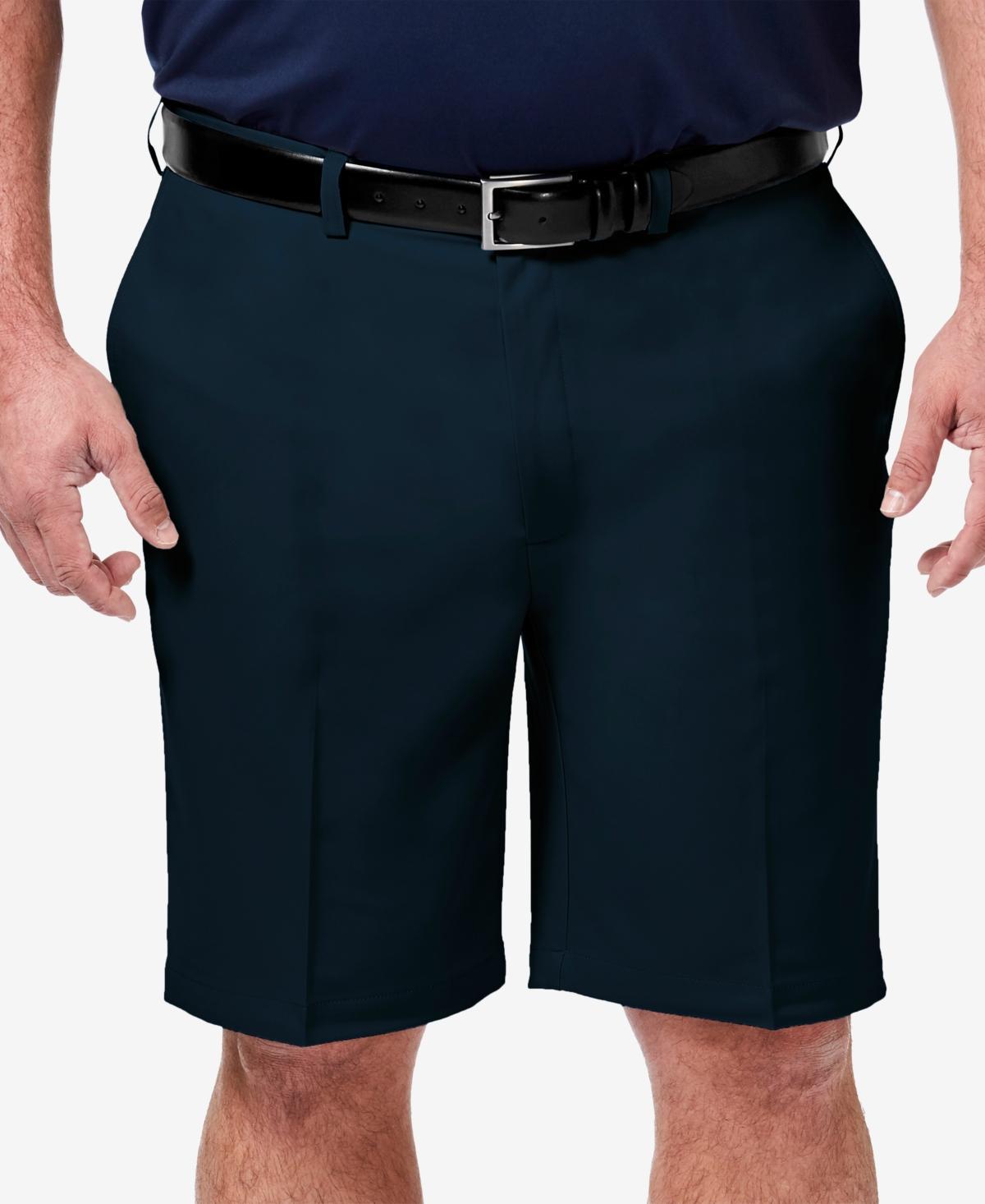 Big & Tall Haggar Cool 18 Flat-Front Pro Shorts, Mens Green Product Image