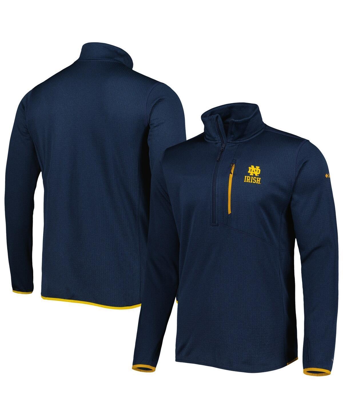 Mens Columbia Notre Dame Fighting Irish Park View Omni-Wick Half-Zip Top Blue Product Image