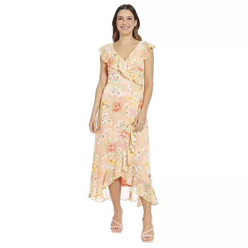 Womens London Times Ruffled Maxi Dress Product Image