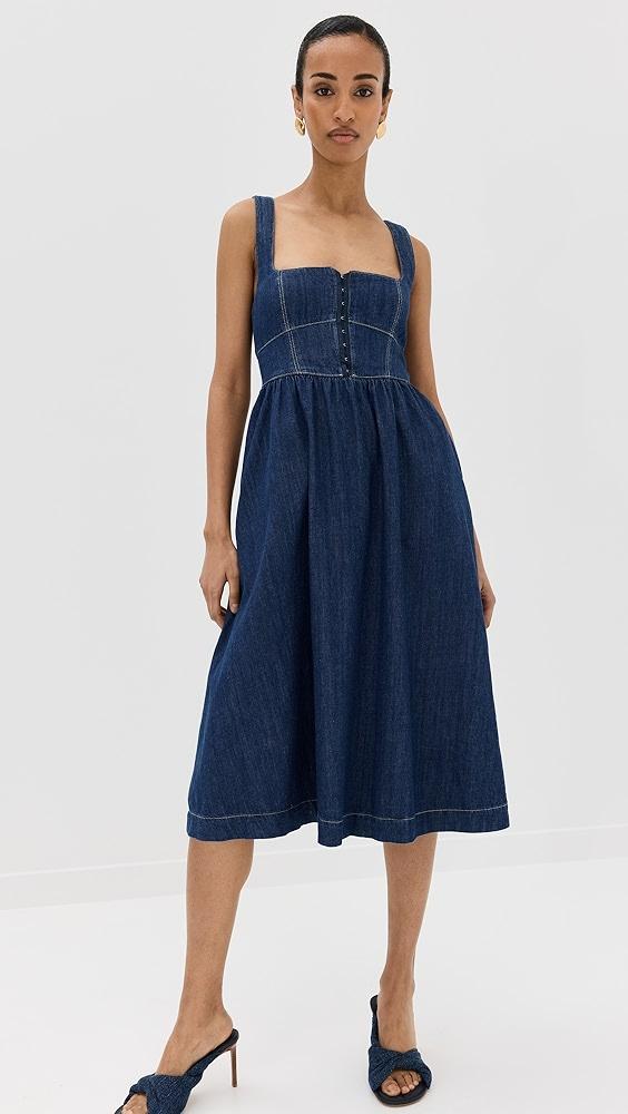 Reformation Tagliatelle Denim Dress | Shopbop Product Image