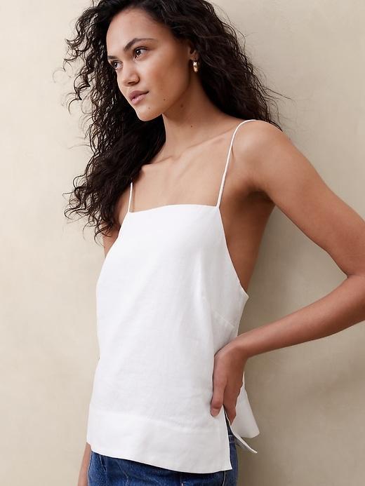 Linen Square-Neck Tank Product Image