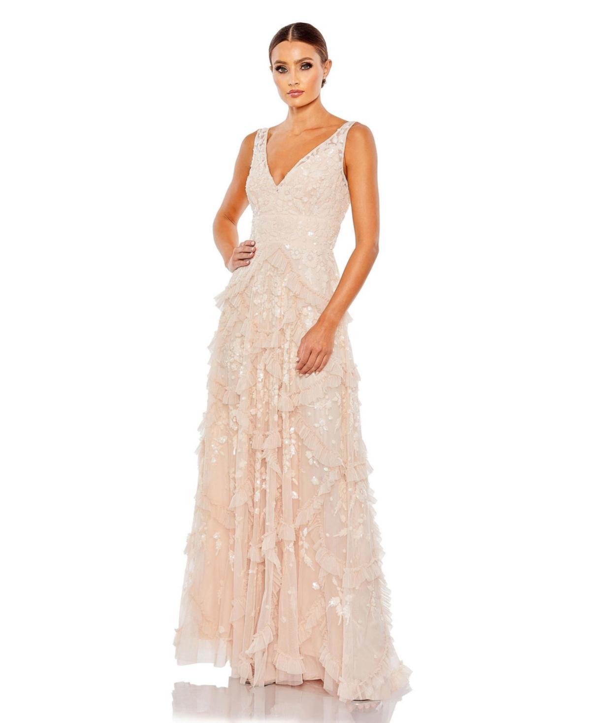 Womens Tiered A-Line Gown Product Image