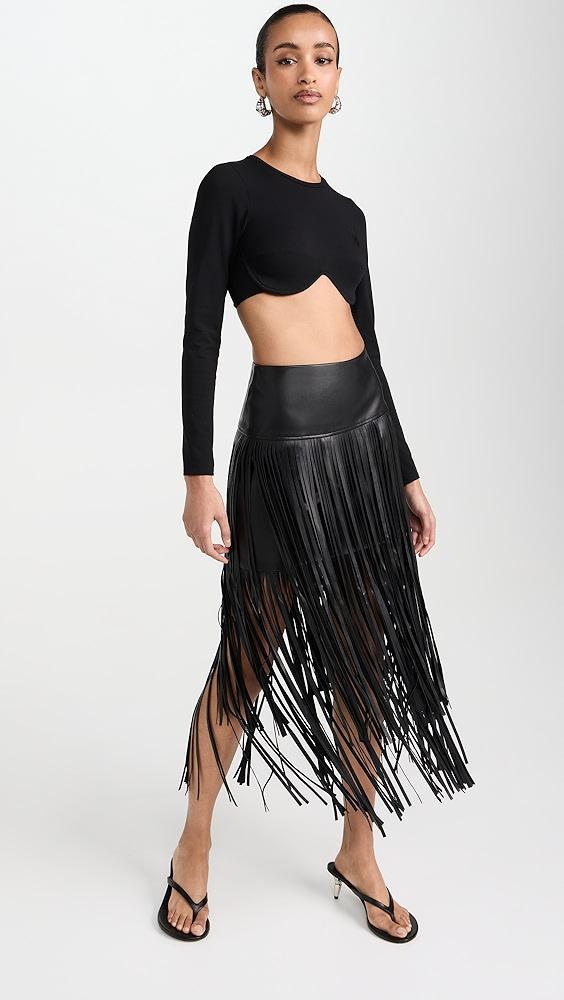 L'AGENCE Karolina Fringe Skirt | Shopbop Product Image