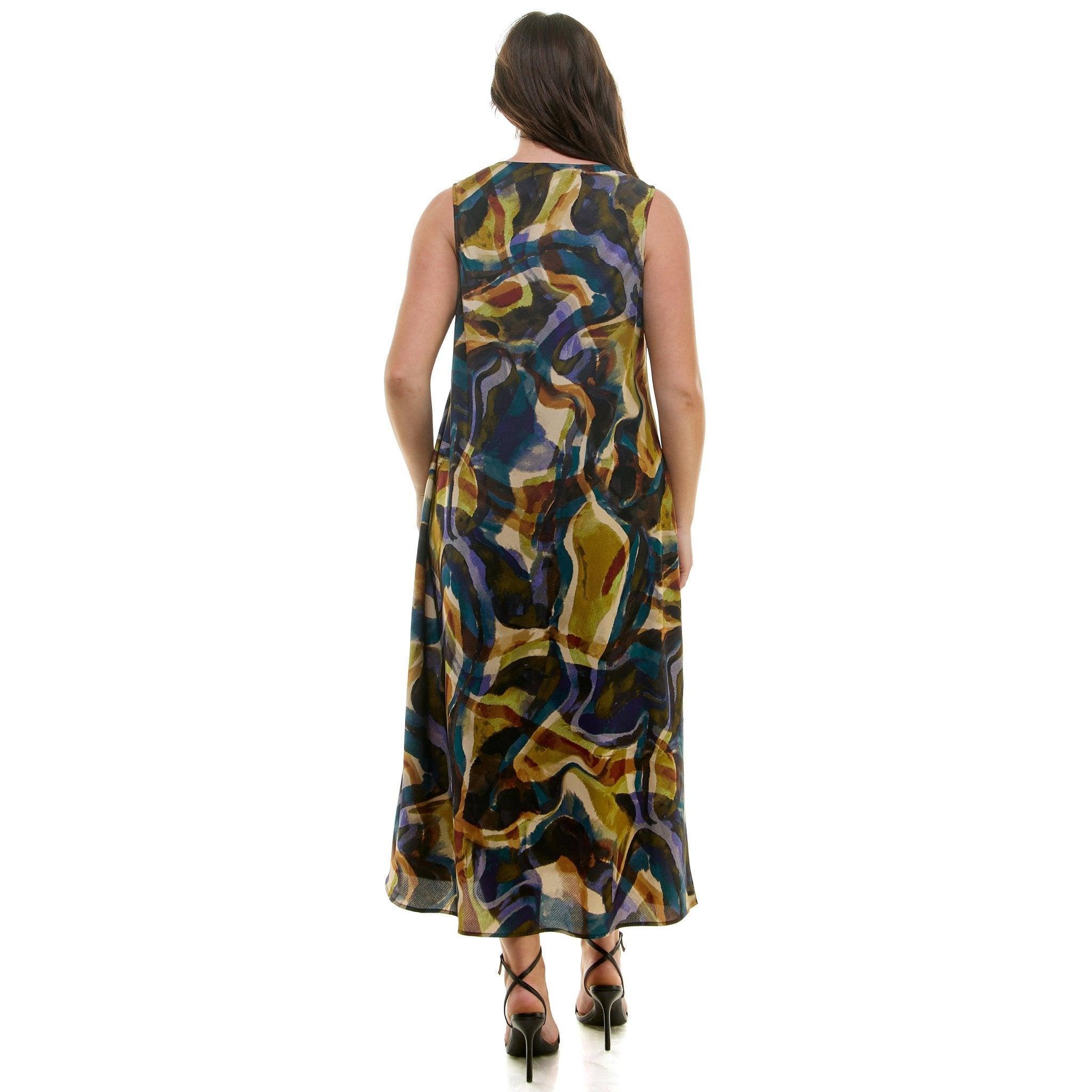 Swirl Sleeveless Midi Dress - Plus Product Image