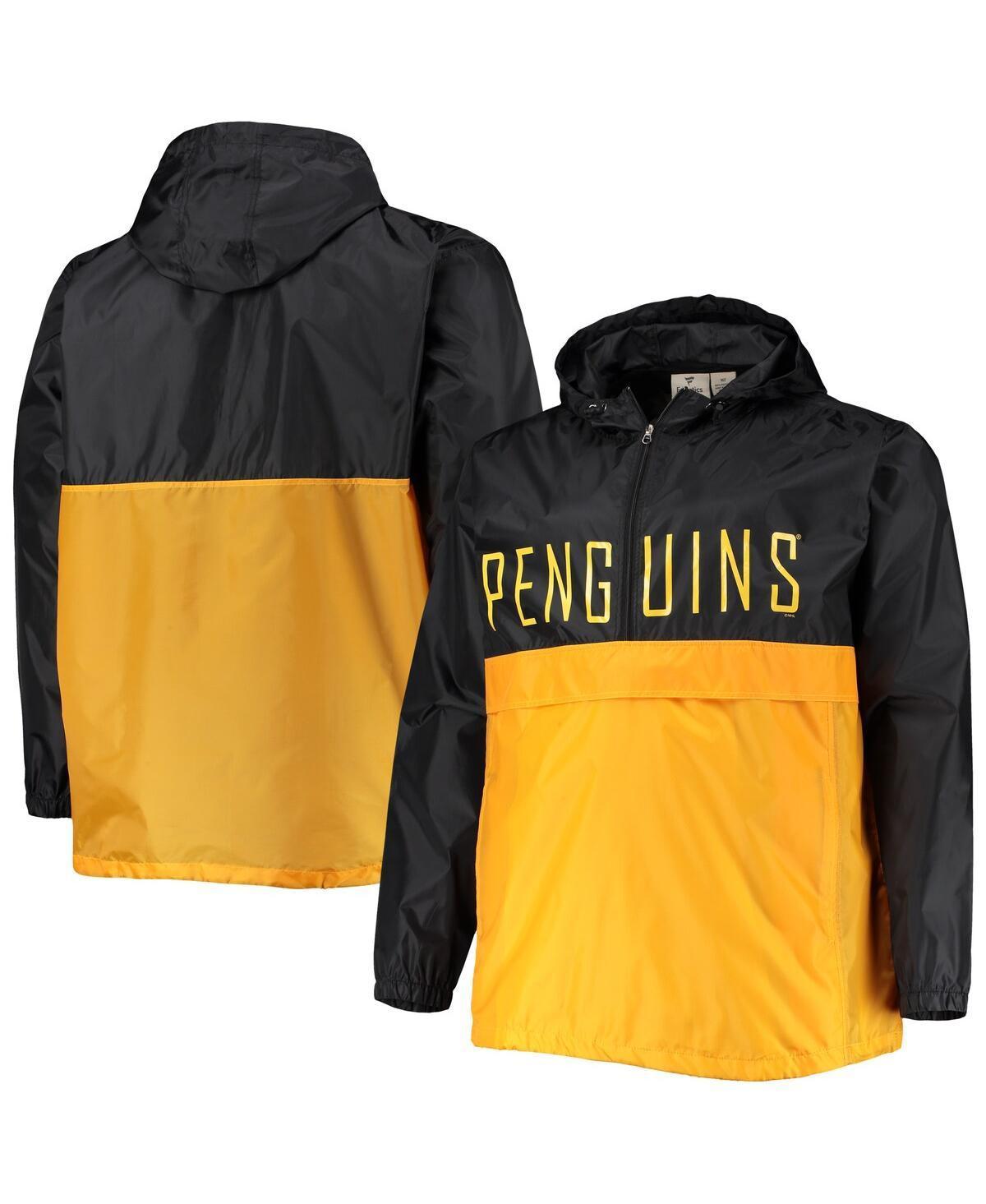 Mens Black Pittsburgh Penguins Big and Tall Anorak Half-Zip Pullover Hoodie Product Image