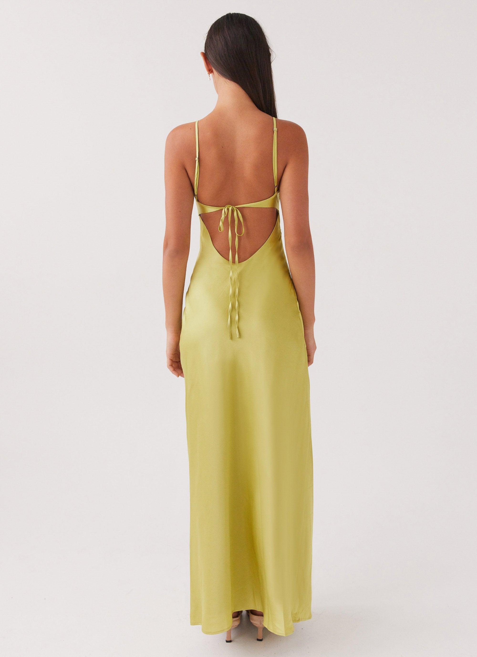 Raylie Cut Out Maxi Dress - Chartreuse Product Image