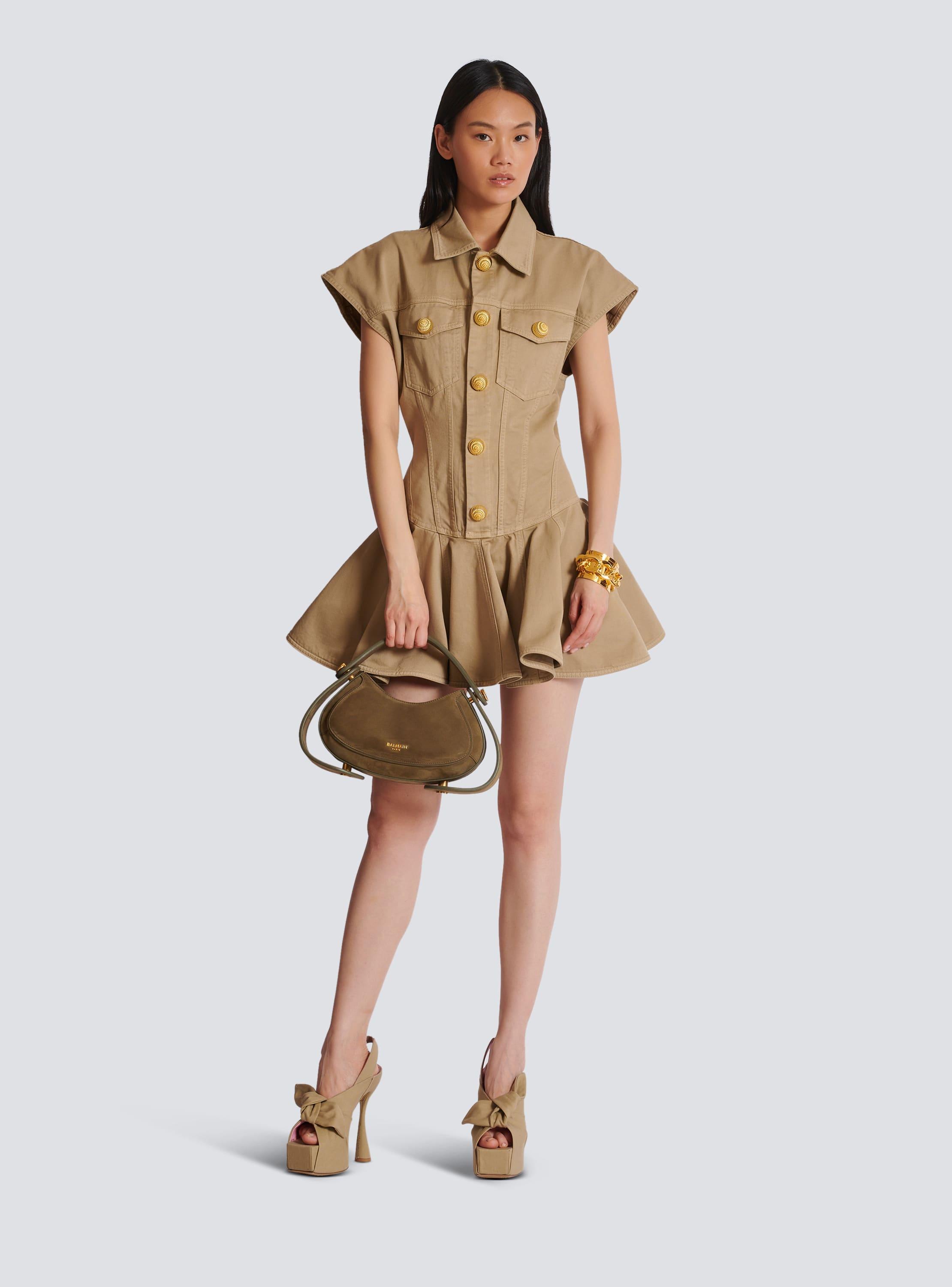 Flared dress in cotton canvas Product Image