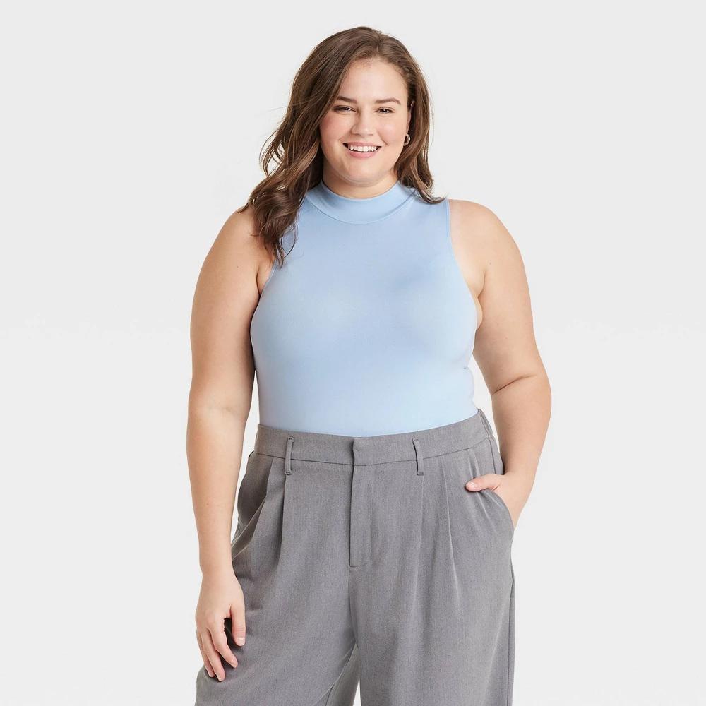 Womens Seamless Bodysuit - A New Day Light Blue XXL Product Image