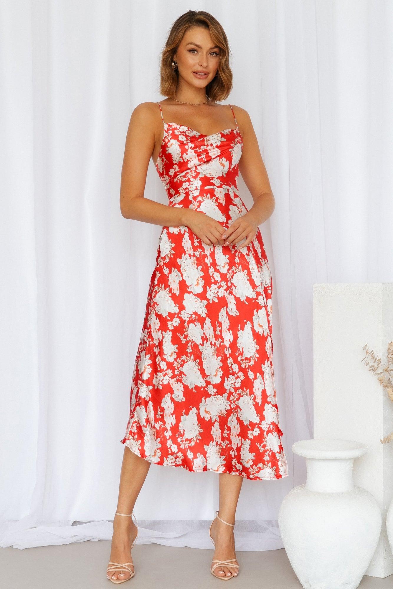 My First Time Midi Dress Red Product Image