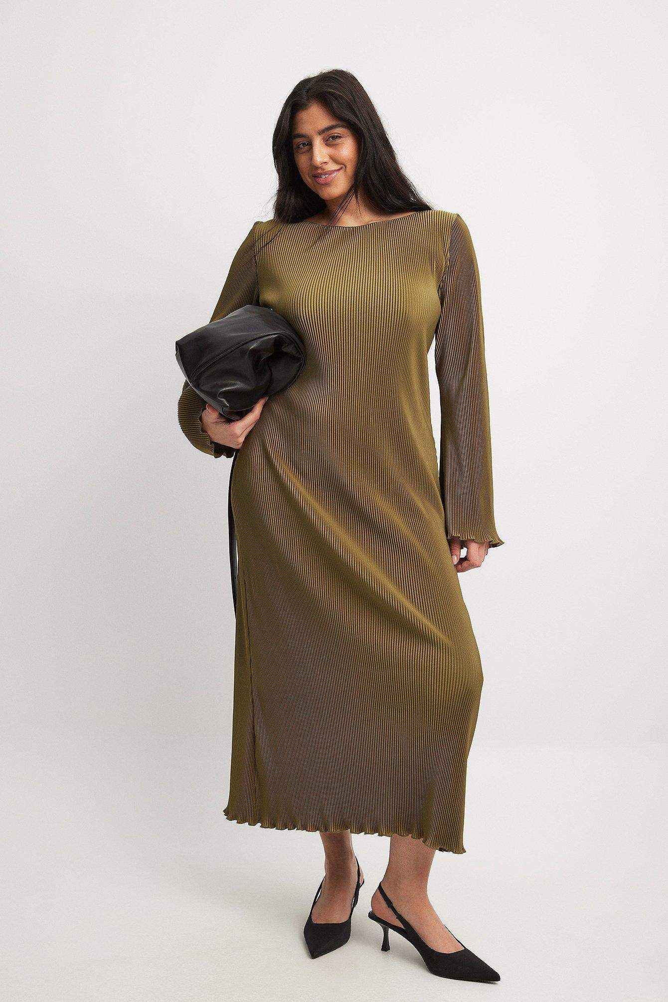 Pleated Midi Dress Product Image